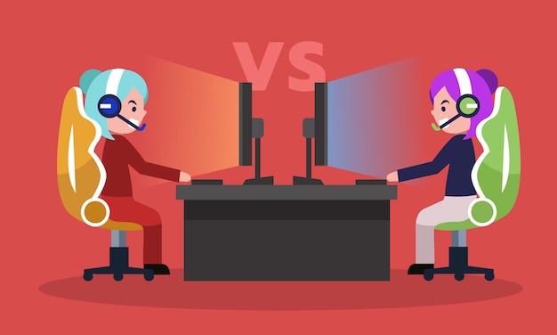 A split-screen image showcasing two different gaming setups: on the left, a player with a cluttered desk struggling with controls, and on the right, a player with a clean, optimized setup effortlessly executing complex maneuvers.