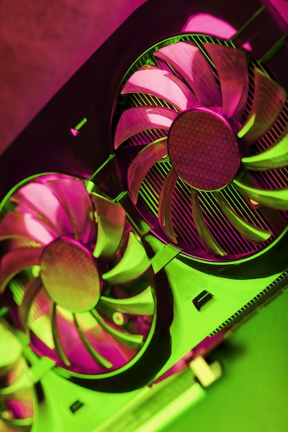 A close-up shot of high-end gaming hardware, such as a graphics card, processor, or cooling system, highlighting the components that contribute to improved performance and visual fidelity in .