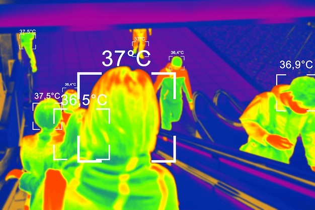 A thermal image of a graphics card under heavy load, showing the hotspots and temperature distribution. The image should be clear and easy to understand.