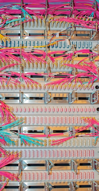 A fully modular power supply unit with all the cables neatly organized and labeled.